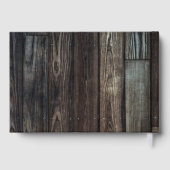 Country Barn Wood String Lights Mr & Mrs Wedding Gastenboek (Achterkant)