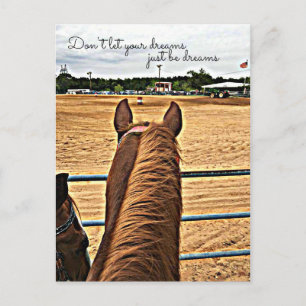 Country Barrel Racer Cowgirl Motivatie Briefkaart