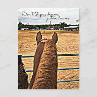 Country Barrel Racer Cowgirl Motivatie Briefkaart