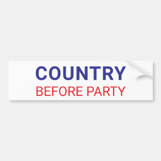 Country Before Party Political Bumpersticker