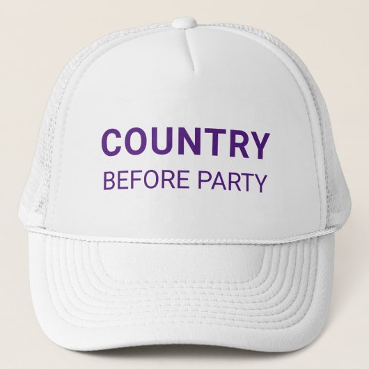 Country Before Party Political  Trucker Pet (Voorkant)