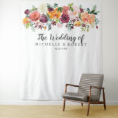 country-bloei | Bruiloft Achtergrond - Photo Booth Wandkleed (In situ)