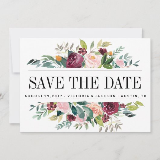 country-bloei | Floral WEDDING Foto opslaan van de Save The Date (Voorkant)
