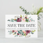 country-bloei | Floral WEDDING Foto opslaan van de Save The Date (Staand voorkant)