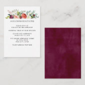 country-bloei | Herfst BRUILOFT Hotel Accommodatie Informatiekaartje (Voorkant / Achterkant)