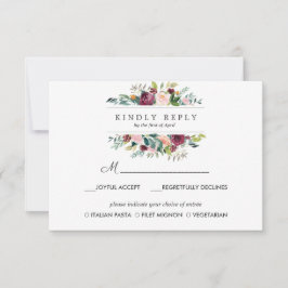 country-bloei | Herfst bruiloft RSVP MAALTIJD opti