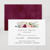 country-bloei | Huwelijksreactie RSVP MAALTIJD opt (Voorkant / Achterkant)