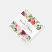 country-bloei | Rustieke bloemenherfst bruiloft Servet (Hoek)