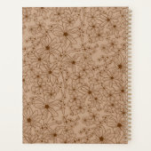 Country Bloemen Bruin Rood Gepersonaliseerde Schoo Planner (Achterkant)