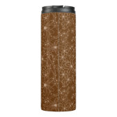 Country Bloemen Hand getrokken patroon bruin rusti Thermosbeker (Achterkant)