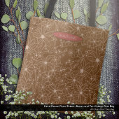 Country Bloemen Hand getrokken patroon bruin rusti Tote Bag