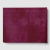 Country Bloom Bourgogne Bruiloft Gepersonaliseerde Gastenboek (Achterkant)