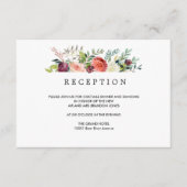 Country Bloom Herfst BRUILOFT Receptie Enclosure Informatiekaartje (Voorkant)