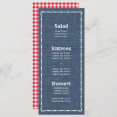 Country Blue Denim en Barb Wire 2 Menu (Voorkant / Achterkant)