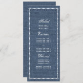 Country Blue Denim en Barb Wire Menu (Voorkant / Achterkant)