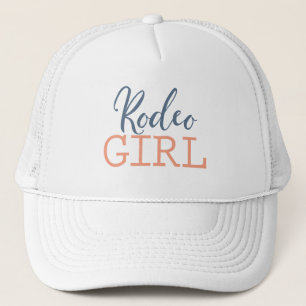 Country Blue en Peach Rodeo Girl Trucker Pet