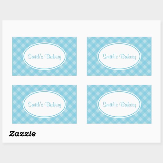Country Blue Gingham Stickers (Vel)