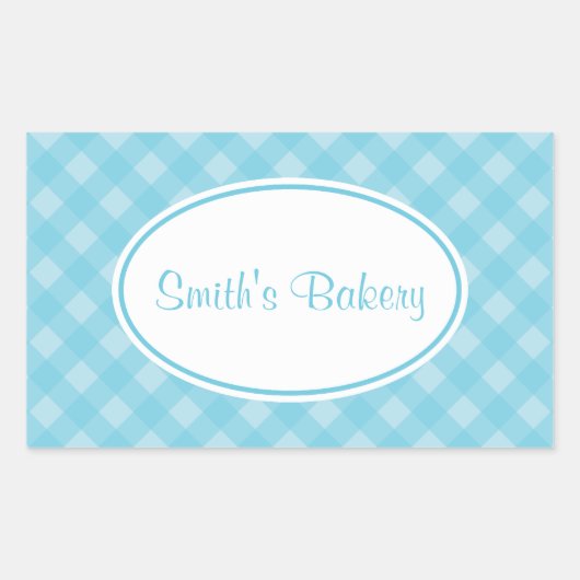 Country Blue Gingham Stickers (Voorkant)