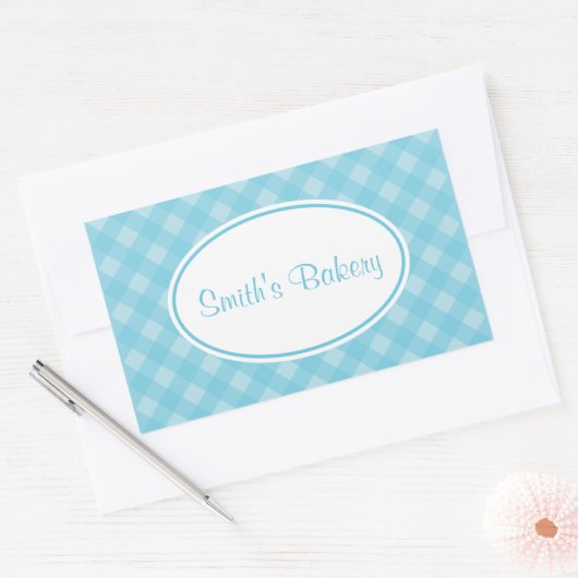Country Blue Gingham Stickers (Envelop)