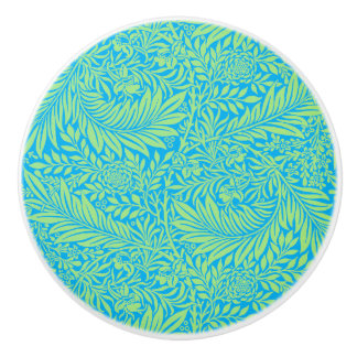 Country Blue Green William Morris Leaf Pattern Keramische Knop