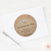 Country Blue Heart Custom Pie Product Sticker (Envelop)