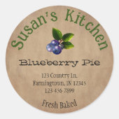 Country Blue Heart Custom Pie Product Sticker (Voorkant)