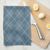 Country Blue Kitchen Towel Theedoek (Quarter Fold)