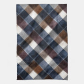 Country Blue Red White Grey Squares   Theedoek (Verticaal)