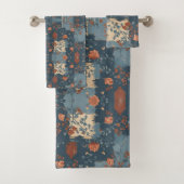 Country Blue Rust Rustic Boerderijstijl Bad Handdoek (Insitu)