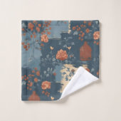Country Blue Rust Rustic Boerderijstijl Bad Handdoek (Wasdoekje)