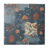 Country Blue Rust Rustic Farmhouse Short Tegeltje (Voorkant)