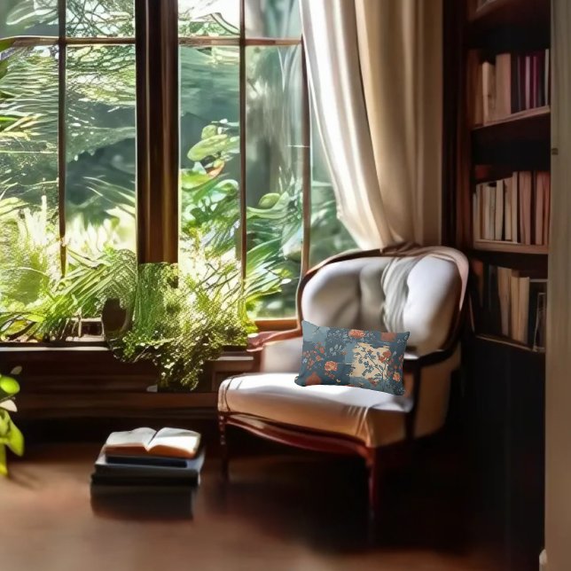 Country Blue Rust Rustic Farmhouse Triple Rocker Kussen (Creator heeft geüpload)