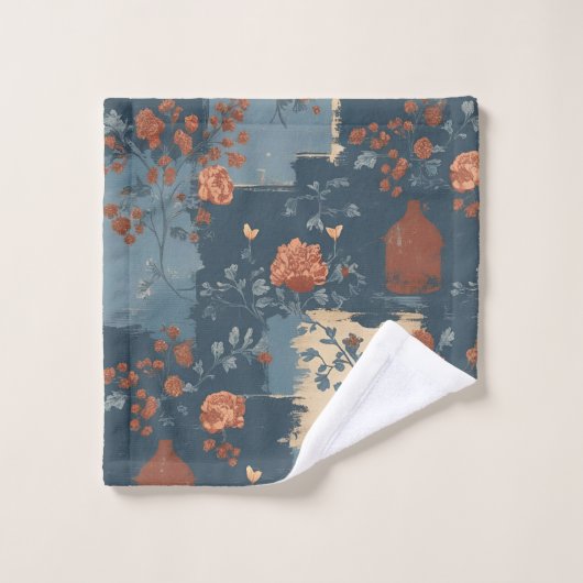 Country Blue Rust rustieke boerderij Bad Handdoek (Wasdoekje)