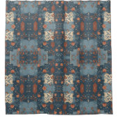 Country Blue Rust rustieke boerderij Douchegordijn (Voorkant)