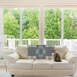 Country Blue Rust rustieke boerderij Fleece Deken