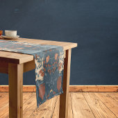 Country Blue Rust rustieke boerderij Korte Tafelloper