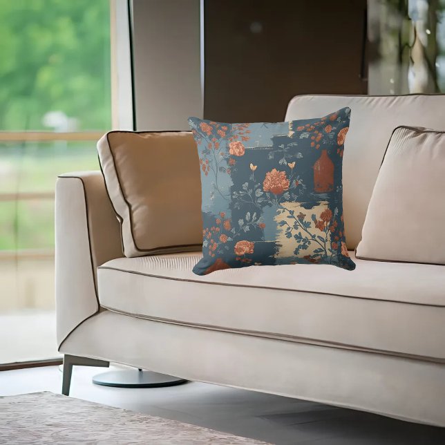 Country Blue Rust rustieke boerderij Kussen (Creator heeft geüpload)