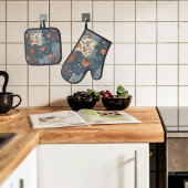 Country Blue Rust rustieke boerderij Ovenwant & Pannenlap Set