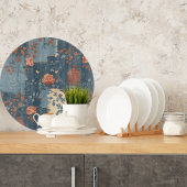 Country Blue Rust Rustieke Boerderij Rond Snijplank