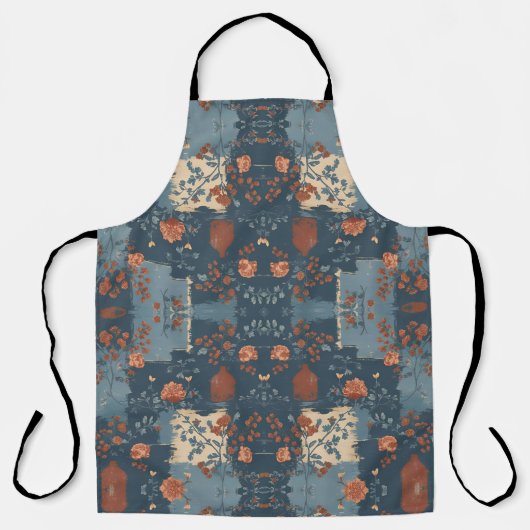Country Blue Rust rustieke boerderij Schort (Voorkant)