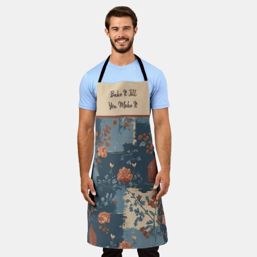 Country Blue Rust Rustieke Boerderij  Schort (Gedragen)