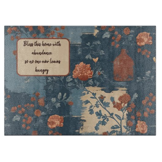 Country Blue Rust Rustieke Boerderij  Snijplank (Voorkant)