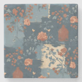 Country Blue Rust rustieke boerderij Stenen Onderzetter (Voorkant)