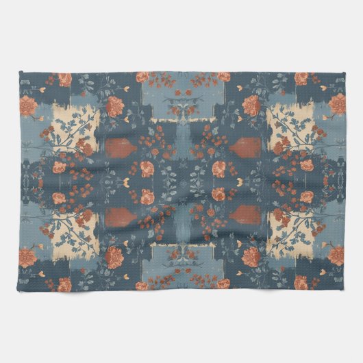 Country Blue Rust rustieke boerderij Theedoek (Horizontaal)