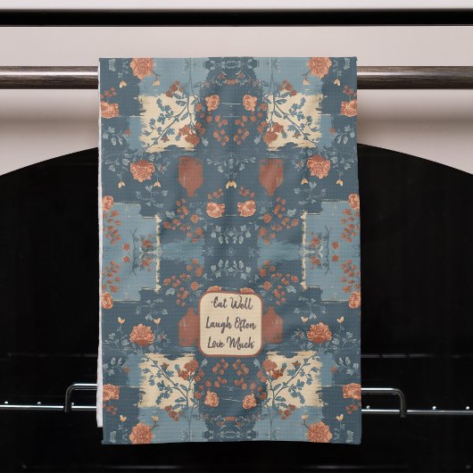 Country Blue Rust Rustieke Boerderij  Theedoek