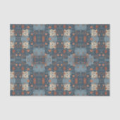 Country Blue Rust Rustieke Boerderij  Tissuepapier (Voorkant)