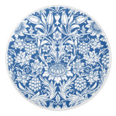 Country Blue Sunflower Grapes William Morris Keramische Knop (Voorkant)