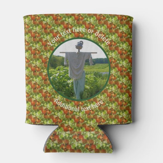 Country Boerderij Garden Scarecrow Gepersonaliseer Blikjeskoeler (Achterkant)