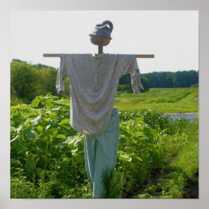 Country Boerderij Scarecrow Poster