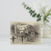 Country Boerderij Scene Post Card Briefkaart (Staand voorkant)